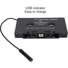 Xiaofeng Araba Bluetooth5.0 Kaset Alıcısı, Bluetooth5.0 Kaset Adaptörü, Bluetooth5.0 Bant Dönüştürücü Mp3 Çalar Ses Dönüştürücü Araba Siyahı Için (Yurt Dışından)