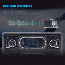 Xiaofeng Araba Fm Mp3 Çalar, 4 x 60 W Büyük Güç Çift USB Bluetooth Eller Serbest Hızlı Şarj Araba Fm Radyo Mp3 Çalar (Yurt Dışından)