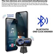 Xiaofeng Qc3.0 Çift USB Bağlantı Noktası Fm Verici Bluetooth 5.0 Kablosuz Radyo Adaptörü Araç Kiti Hızlı Şarj (Yurt Dışından)