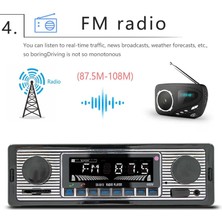 Xiaofeng Multimedya Araba Stereo, Sx 5513 Kablosuz Bluetooth Uzaktan Kumanda 4 Kanal Ses Araç Ses Alıcısı Mp3 Çalar, Fm Alıcı Zaman Göstergeli Araç Radyo Alıcısı, Sürüş Için (1) (Yurt Dışından)