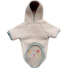 Miela Kids Kapüşonlu Peluş Köpek Sweatshirt Bej