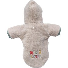 Miela Kids Kapüşonlu Peluş Köpek Sweatshirt Bej