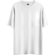 Noicasuale Regular Relax Kalıp Baskısız Düz Unisex %100 Pamuklu T-Shirt