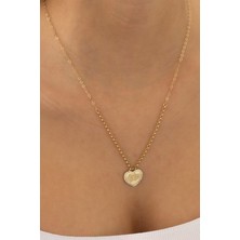 By Milo Jewellery 14 Ayar Altın Ritimli Kalp Kolye