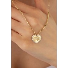 By Milo Jewellery 14 Ayar Altın Ritimli Kalp Kolye