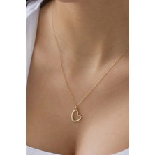 By Milo Jewellery 14 Ayar Altın Kalp Kolye