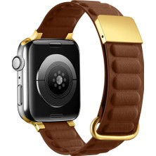 PSGT Psgt apple Için Uyumlu Bant IZLE42-44-45-49MM Seri 1-9 Ultra1/2 -Deri Döngü Manyetik Katı Manyetık Deri