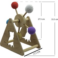 Egurra Ahşap 5 Renkli Kedi Topu Oyuncağı