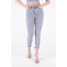 Richmost Paçaları Dekoratif Damla Taşlı Yüksek Belli Pantolon