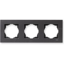 Günsan Elektrik Günsan Eqona Metalik Füme Üçlü Çerçeve