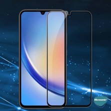 Microsonic Samsung Galaxy A05S Tam Kaplayan Temperli Cam Ekran Koruyucu Siyah