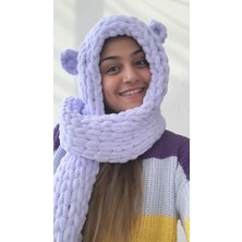 Modaloli Puffy Atkı Model Kulak Detay Bere