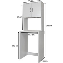 Alesta Life Çamaşır Makinesi Dolabı, Çamaşır Makinesi Üstü Düzenleyici, Banyo Dolabı, Makine Üstü Dolap