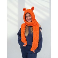 Modaloli Puffy Atkı Model Kulak Detay Bere