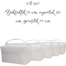 Casugo Çok Amaçlı Küçük Boy Hurç - Bavul Içi Organizer - Beyaz 5'li Set - Su Shop.