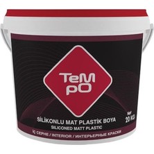 Tempo Silikonlu Mat Plastik Iç Cephe Duvar Boyası 20 kg Açık Mavi