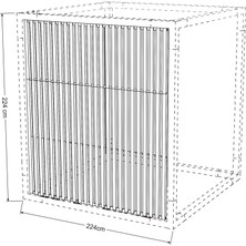 Gardner Life ARD460 Ahşap Gölgelikli Pergole