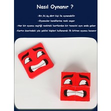 Karanes Toys Yüz Değiştirme Rubik Emoji  Hızlı Düşünme, Zihinsel ve Görsel Becerisini Geliştirecek Eğlenceli Kutu Oyunu