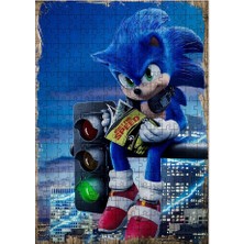 Tablomega Ahşap Mdf Puzzle Yapboz Sonic 255 Parça 35*50 cm