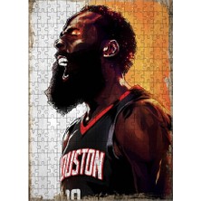 Tablomega Ahşap Mdf Puzzle Yapboz Houston Nba 255 Parça 35*50 cm