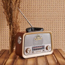 301 Şarjlı Nostaljik Görünümlü Fenerli Radyo Bluetoothlu Mp3 Çalar Radyo Müzik Kutusu