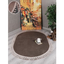 My Evilla Modern Dekoratif Örgü Saçaklı Simirna  Peluş  Halı Yolluk