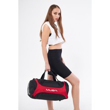 Mubo Orijinal Unisex 3 Bölmeli Önü Fermuarlı Uzun Askılı Geniş Hacimli Seyahat Fitness Spor Çantası 041