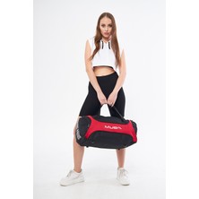 Mubo Orijinal Unisex 3 Bölmeli Önü Fermuarlı Uzun Askılı Geniş Hacimli Seyahat Fitness Spor Çantası 041