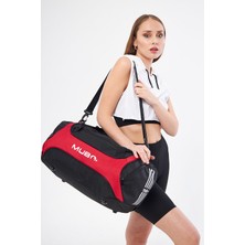 Mubo Orijinal Unisex 3 Bölmeli Önü Fermuarlı Uzun Askılı Geniş Hacimli Seyahat Fitness Spor Çantası 041