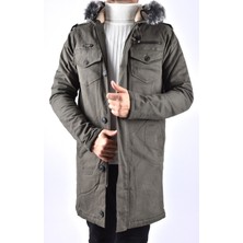 Onz 225 Onz Içi Kürklü Kapşonlu  Mont/açık Haki/s