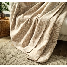 Doqu Home Lena Çift Kişilik Battaniye 200X220CM - Bej