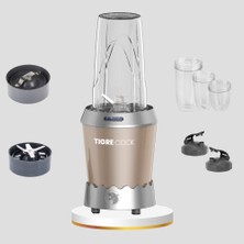 Tigrecook Nutrıshake 3 In 1 Paslanmaz Çelik Bıçaklı Kişisel Smoothie Blender ve Kahve Baharat Öğütücü 1000W