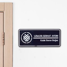 Ofistike Doktora Özel Kapı Isimlik Tabelası Ofis Yönlendirme Kapı Isimlik Doktor Tabela