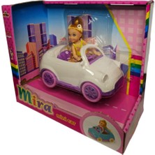 Galtoys Mira Bebekli Mini Car GLT-E406,EVCIL Hayvanı ile Arabalı Oyuncak Bebek Beyaz