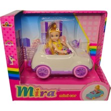 Galtoys Mira Bebekli Mini Car GLT-E406,EVCIL Hayvanı ile Arabalı Oyuncak Bebek Beyaz