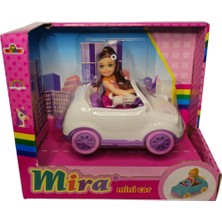 Galtoys Mira Bebekli Mini Car GLT-E406,EVCIL Hayvanı ile Arabalı Oyuncak Bebek Beyaz