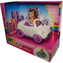 Galtoys Mira Bebekli Mini Car GLT-E406,EVCIL Hayvanı ile Arabalı Oyuncak Bebek Beyaz