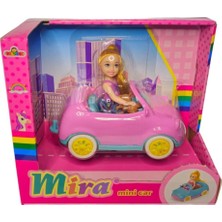 Galtoys Mira Bebekli Mini Car GLT-E406,EVCIL Hayvanı ile Arabalı Oyuncak Bebek Pembe