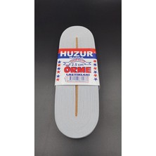 Beyaz - 2.5cm Paça Lastik Geniş 10MT.