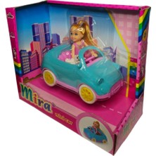 Galtoys Mira Bebekli Mini Car GLT-E406,EVCIL Hayvanı ile Arabalı Oyuncak Bebek Mavi