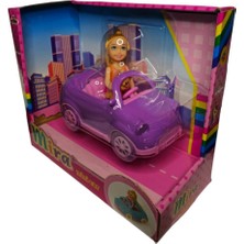 Galtoys Mira Bebekli Mini Car GLT-E406,EVCIL Hayvanı ile Arabalı Oyuncak Bebek Mor