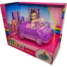 Galtoys Mira Bebekli Mini Car GLT-E406,EVCIL Hayvanı ile Arabalı Oyuncak Bebek Mor