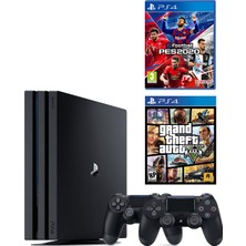 Sony Playstation 4 Pro + 2.Dualshock + Ps4 Pes 2020 + Ps4 Gta 5