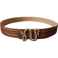 Wish&Moon Yılanlı Kahverengi Kemer