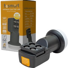 Tsmart Ultra Hd 4K Unıversal Quattro Santral Dörtlü Lnb 0.1db (4396)