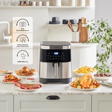 Karaca Yeni Seri Xxxl 9l Aile Boyu Geniş Hacimli 10 Farklı Pişirme Fonksiyonlu Dijital Hayalet Ekranlı Premium Airfryer