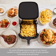 Karaca Yeni Seri Xxxl 9l Aile Boyu Geniş Hacimli 10 Farklı Pişirme Fonksiyonlu Dijital Hayalet Ekranlı Premium Airfryer