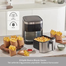 Karaca Yeni Seri Xxxl 9l Aile Boyu Geniş Hacimli 10 Farklı Pişirme Fonksiyonlu Dijital Hayalet Ekranlı Premium Airfryer