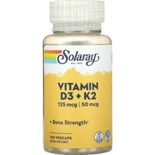 Solaray Vitamin D3 + K2 120 Vegcaps