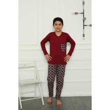 Moda Çizgi Erkek Çocuk Penye Pijama Takım 20385